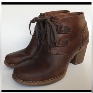 Clarks Brown Leather Ankle Boots